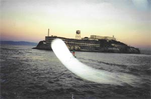 Ghost picture - Alcatraz, San Francisco, California.