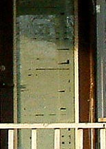 Close-up of the doorway