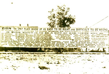 Zion sign.