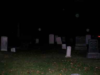 Long Island Cemetery -- graveyard orbs